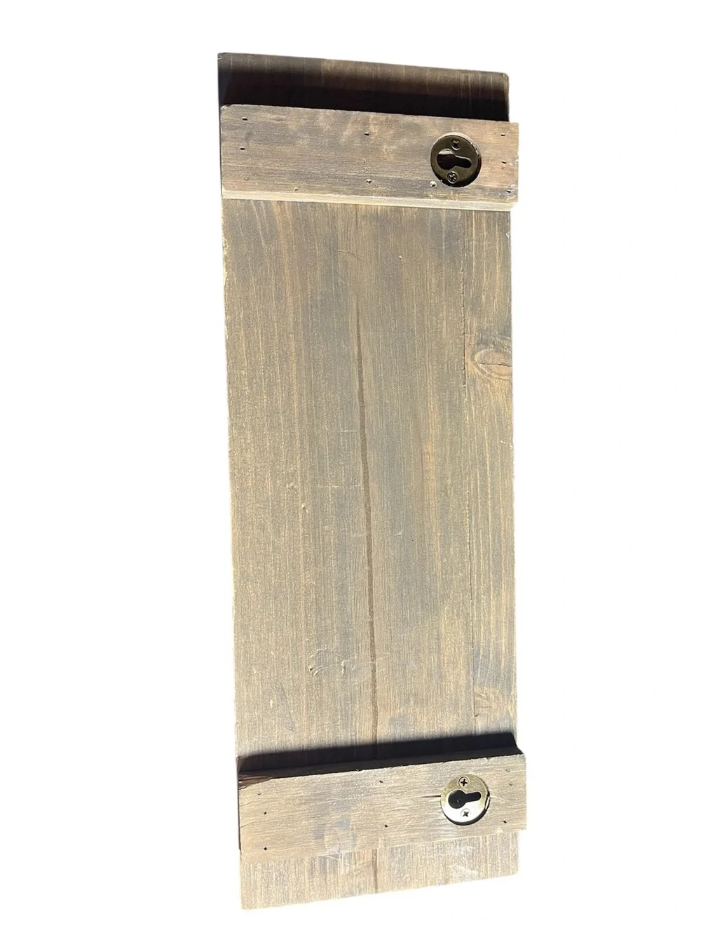Rustic Brown Wood Wall Hook with White Arrow and Inspirational Quote